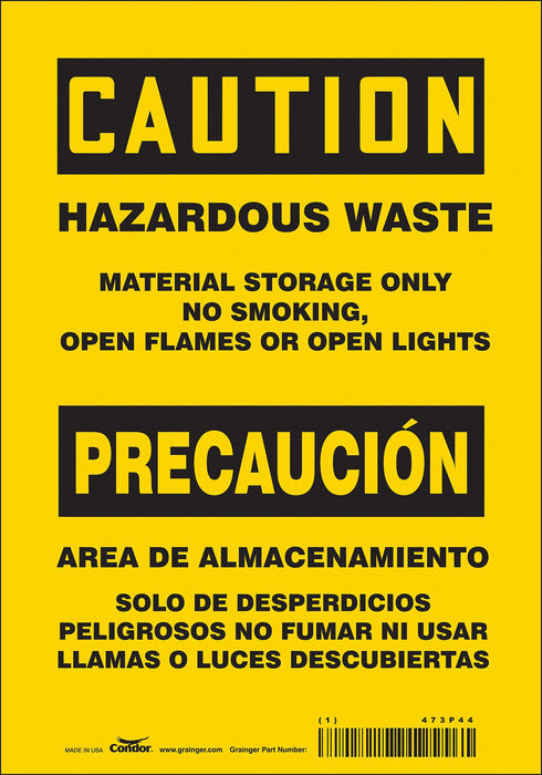 Safety Sign 10 in x 7 in Vinyl