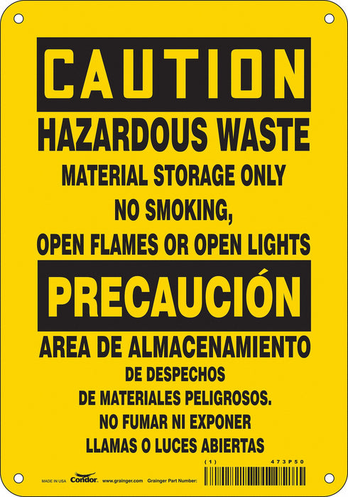 Safety Sign 10 in x 7 in Polyethylene