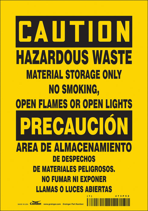 Safety Sign 10 in x 7 in Vinyl
