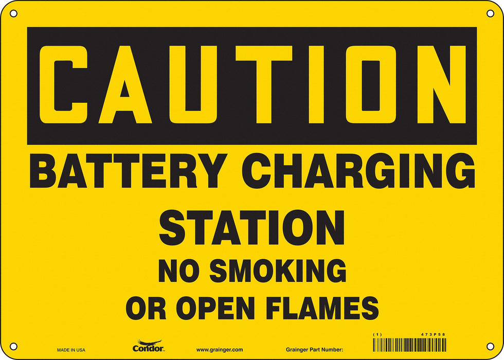 Safety Sign 10 inx14 in Polyethylene