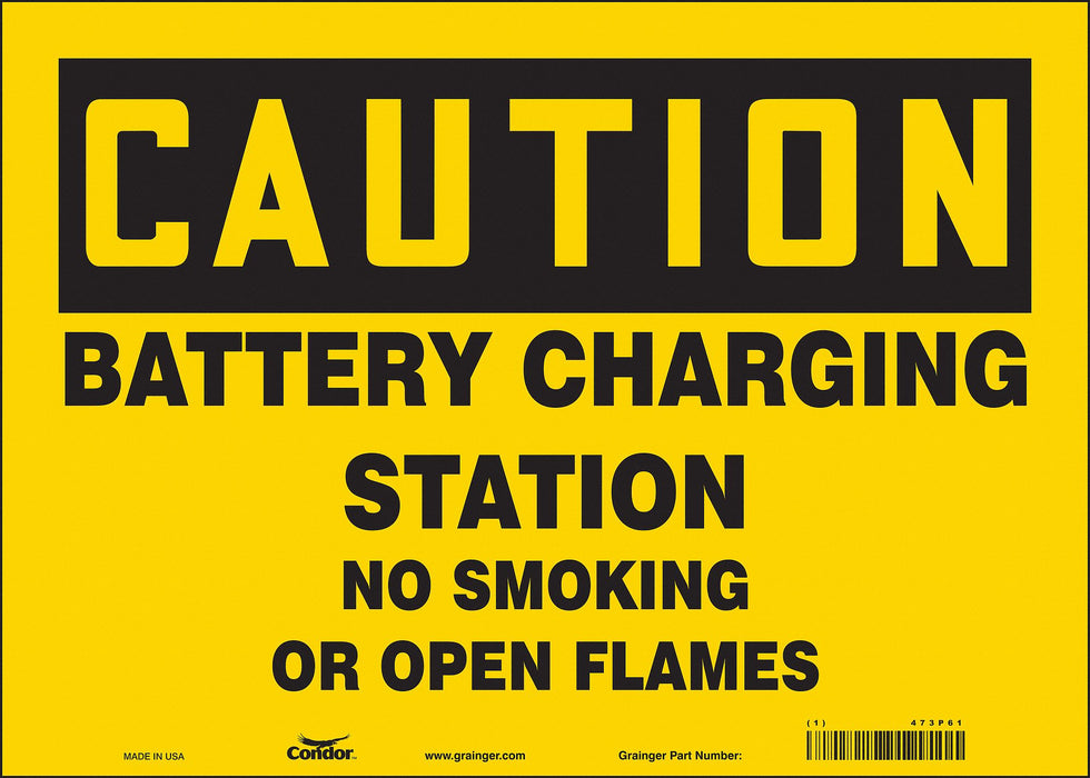 Safety Sign 10 inx14 in Vinyl