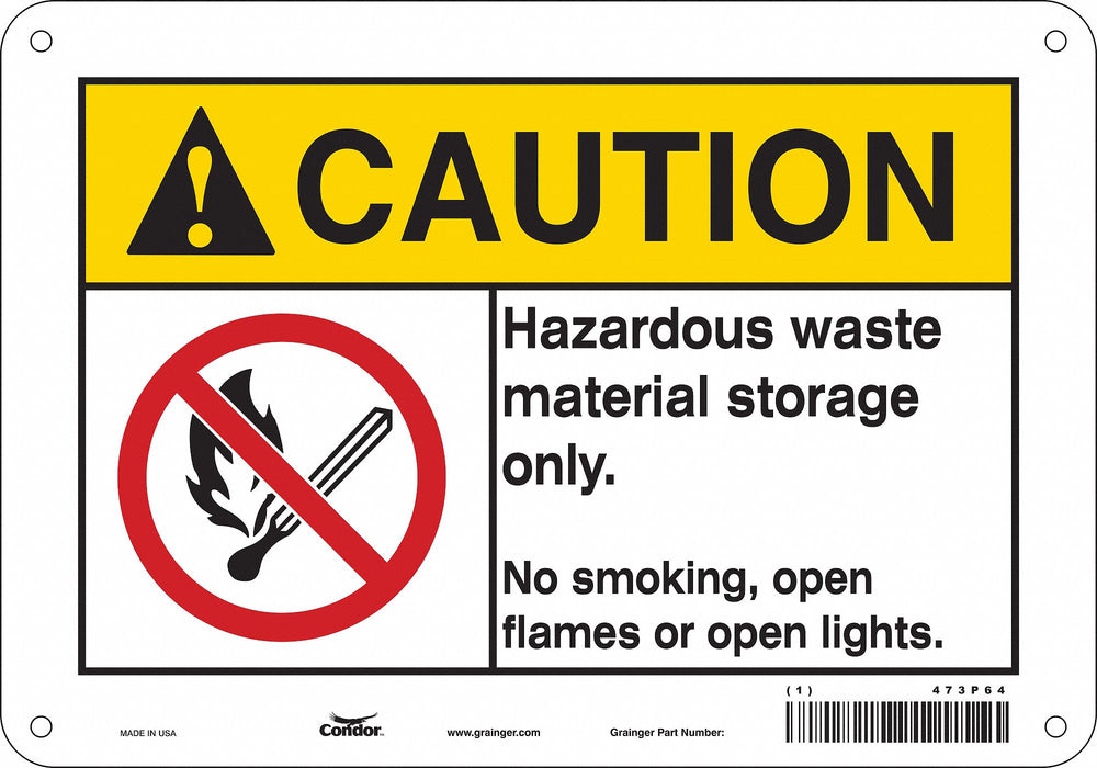 Safety Sign 7 in x 10 in Polyethylene