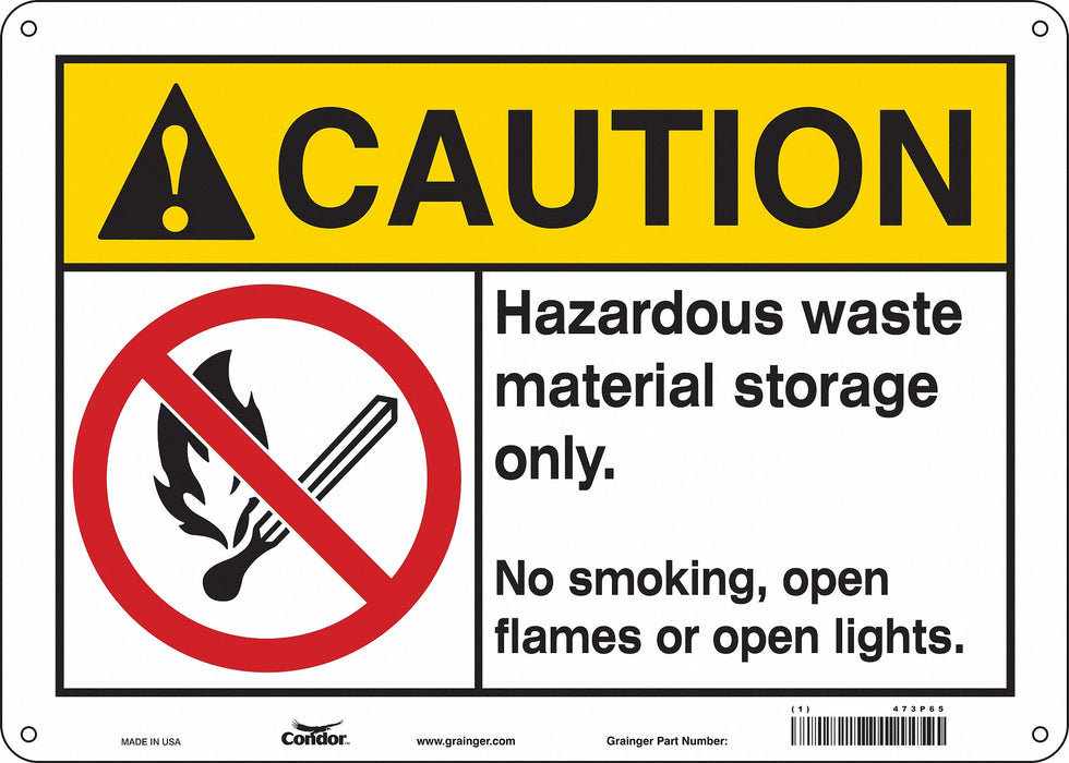 Safety Sign 10 inx14 in Polyethylene