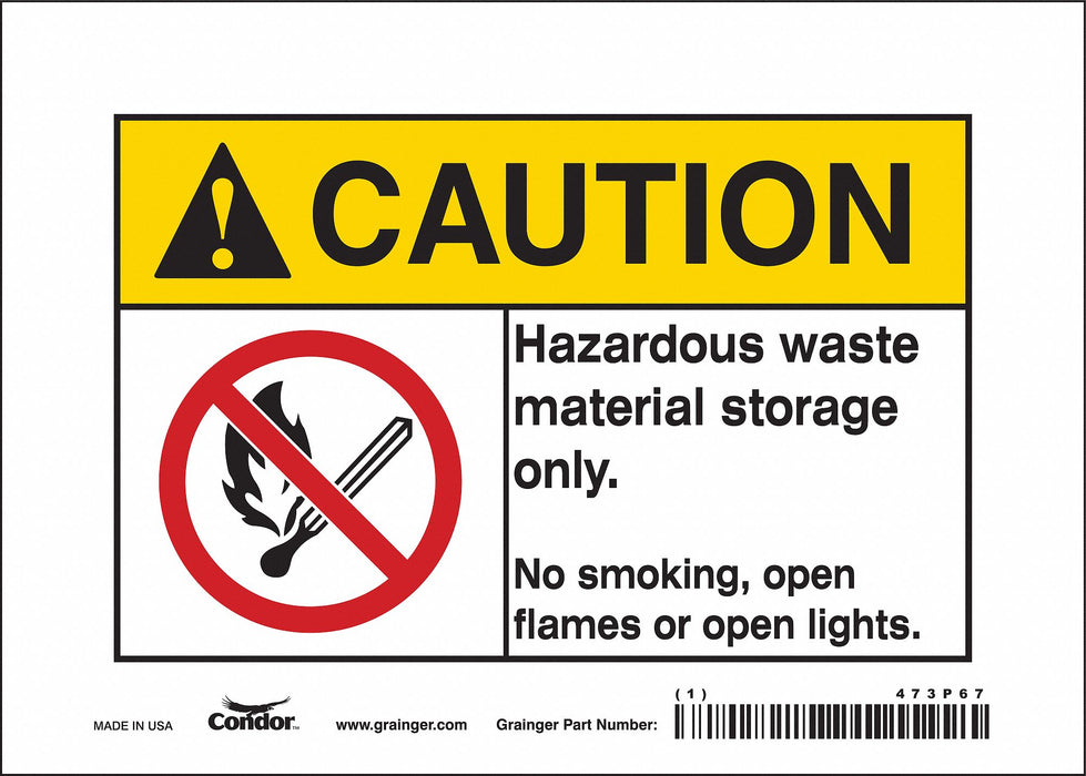 Safety Sign 5 inx7 in Vinyl