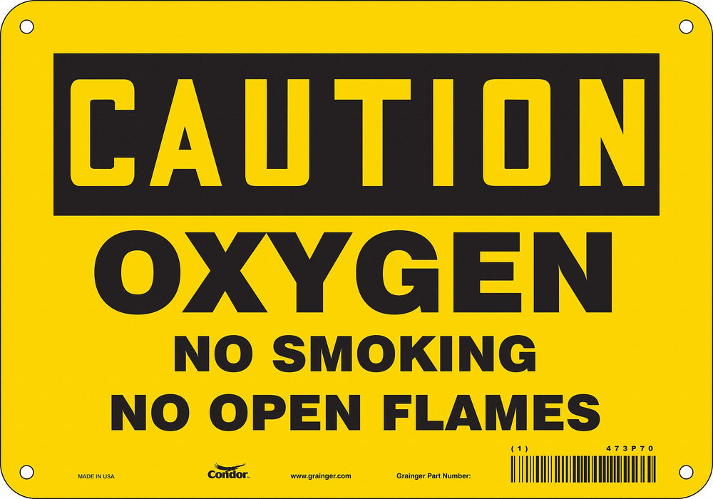 J8413 No Smoking Sign 7 in x 10 in Aluminum