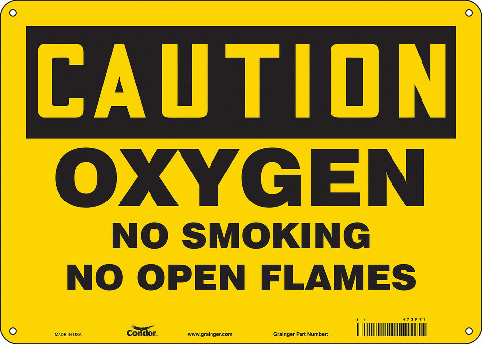 J8413 Safety Sign 10 inx14 in Aluminum