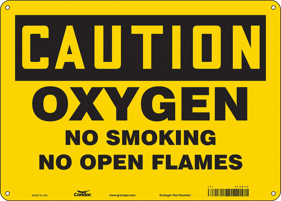 J8413 Safety Sign 10 inx14 in Polyethylene
