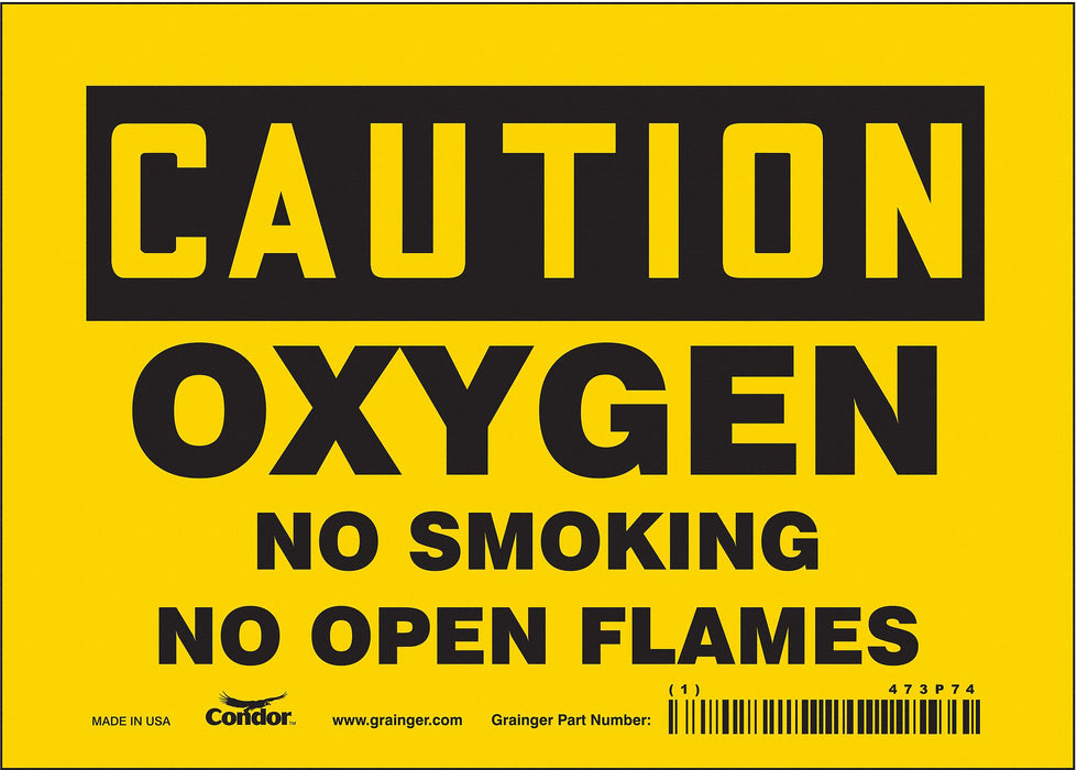 J8413 Safety Sign 5 inx7 in Vinyl