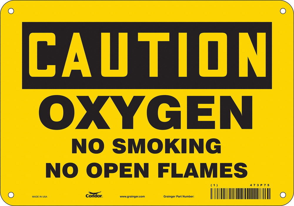 J8413 Safety Sign 7 inx10 in Vinyl