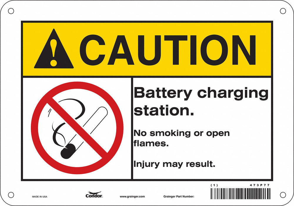 No Smoking Sign 7 in x 10 in Aluminum