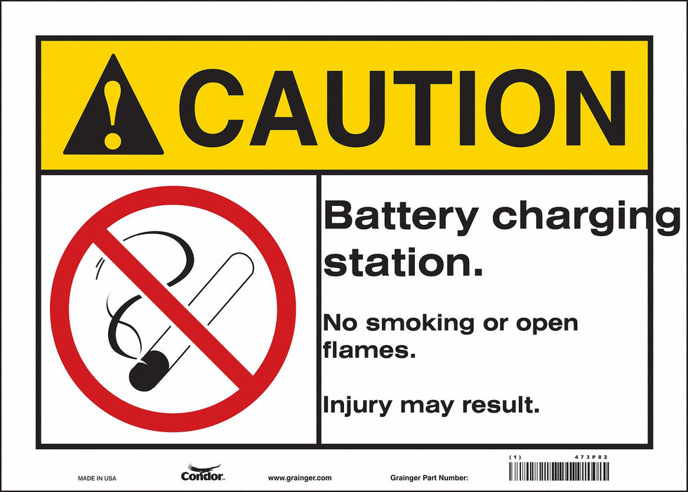 Safety Sign 10 inx14 in Vinyl