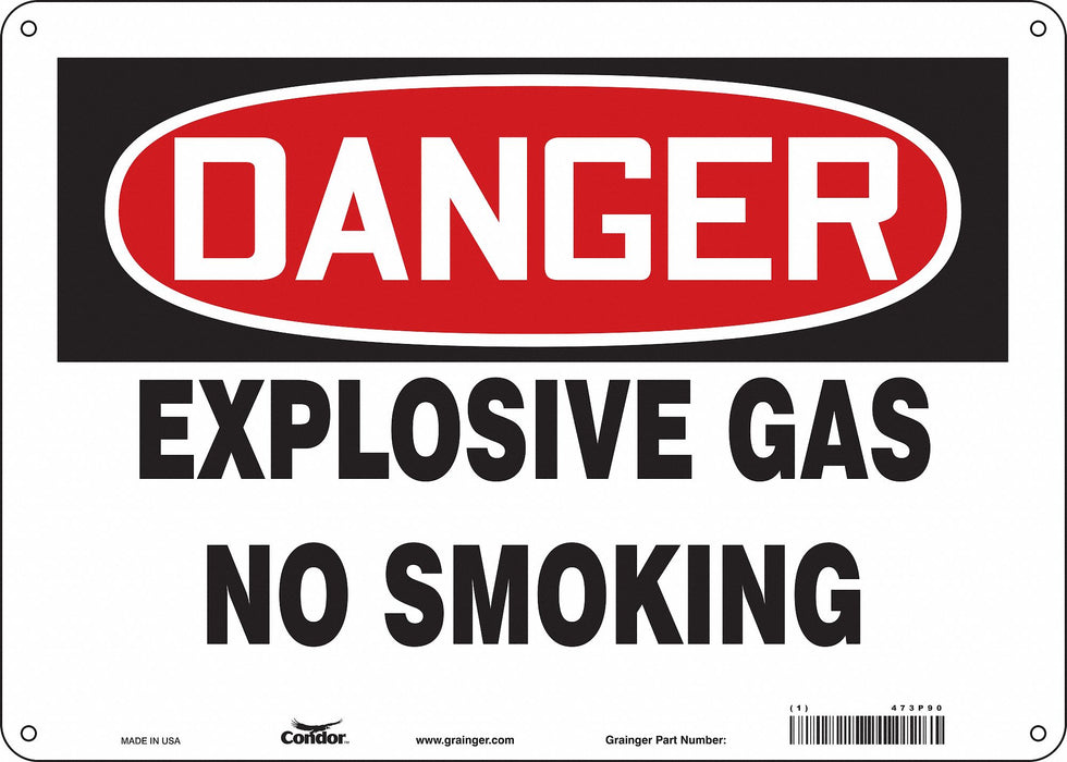Safety Sign 10 inx14 in Aluminum