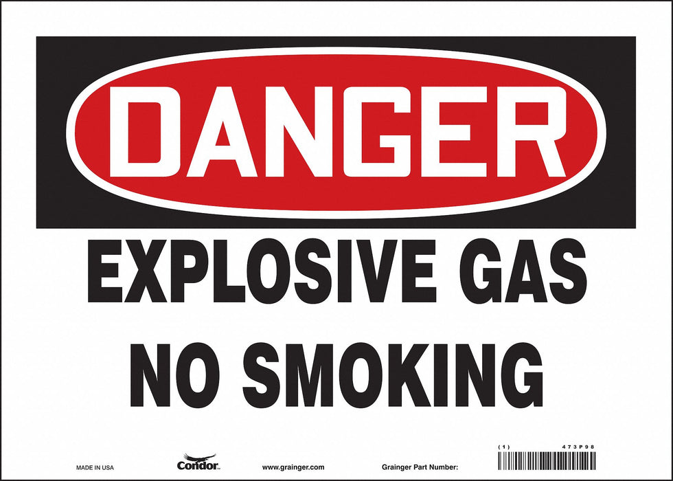 Safety Sign 10 inx14 in Vinyl