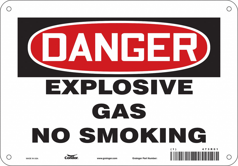 Safety Sign 7 in x 10 in Aluminum