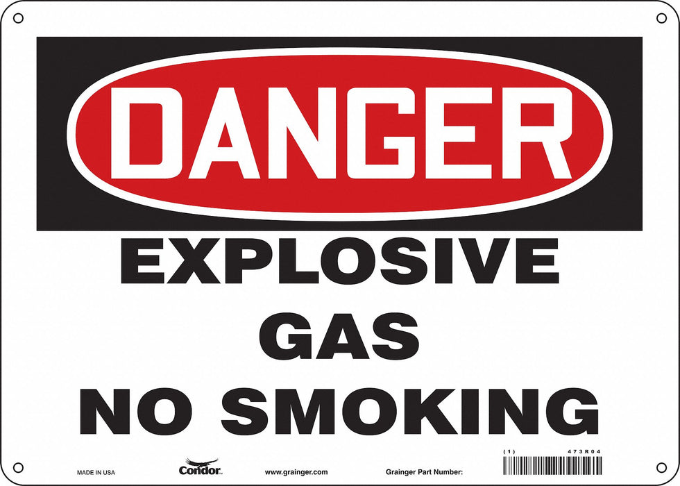 Safety Sign 10 inx14 in Polyethylene