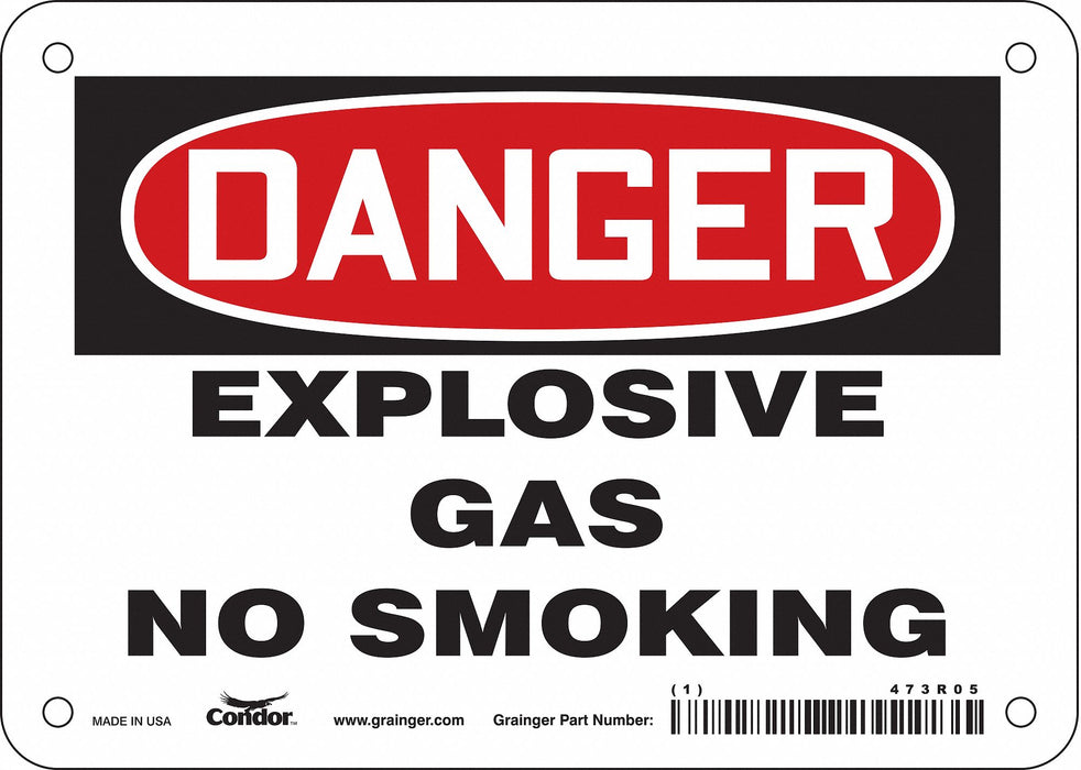 Safety Sign 5 in x 7 in Vinyl