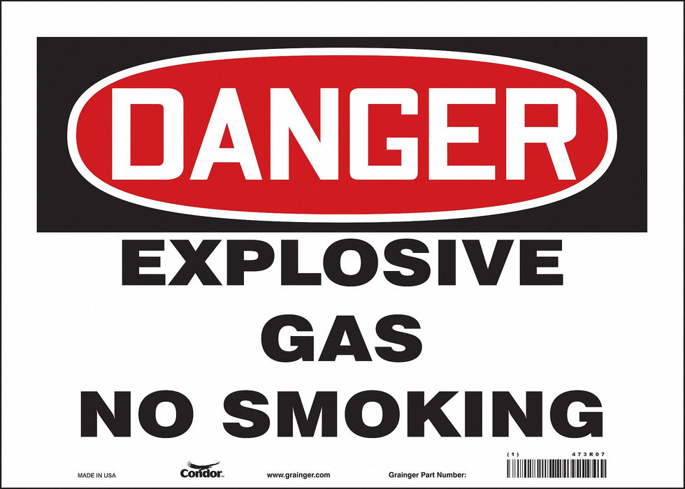 Safety Sign 10 in x 14 in Vinyl