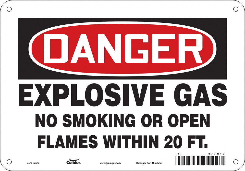 No Smoking Sign 7 in x 10 in Aluminum