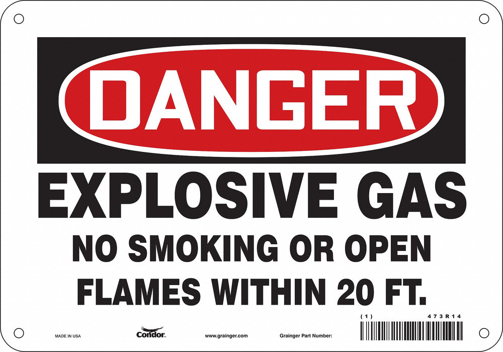 Safety Sign 7 inx10 in Polyethylene