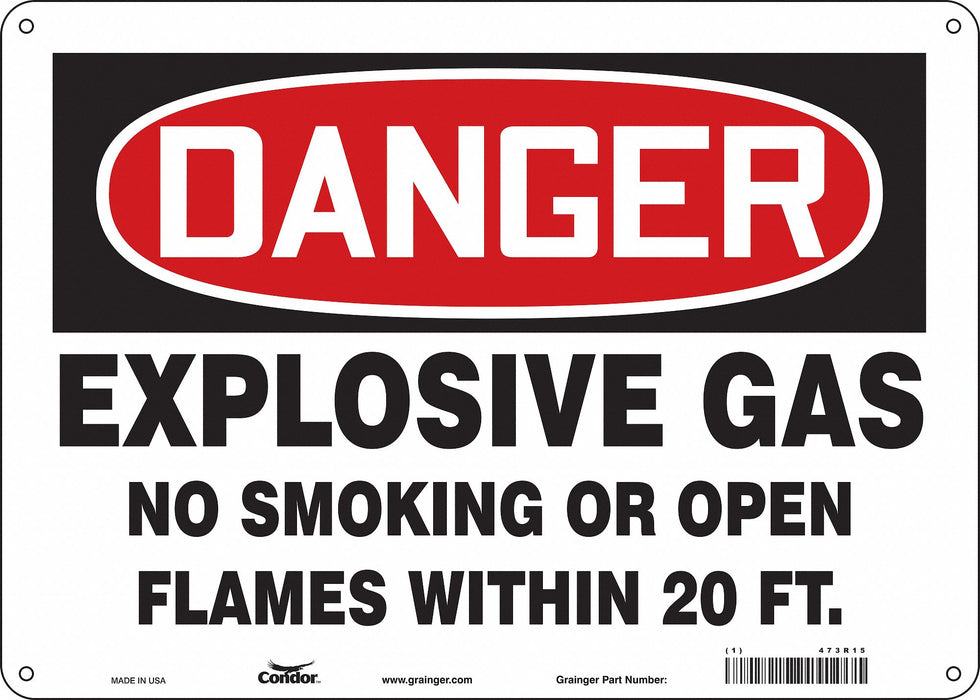 Safety Sign 10 in x 14 in Polyethylene