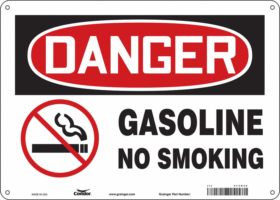 Safety Sign 10 in x 14 in Aluminum