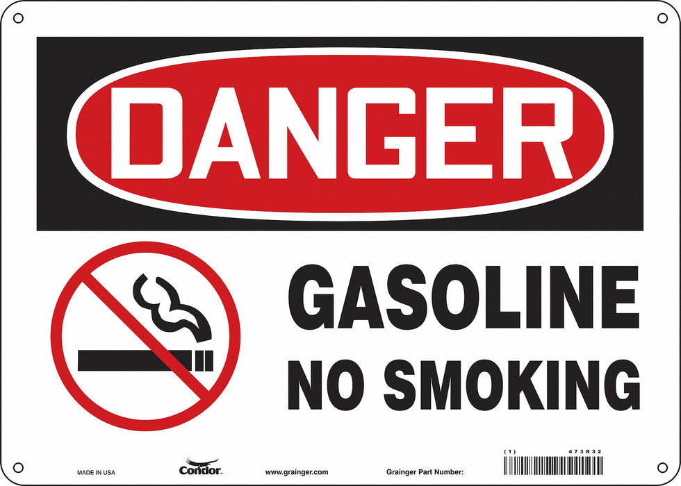 Safety Sign 10 inx14 in Polyethylene