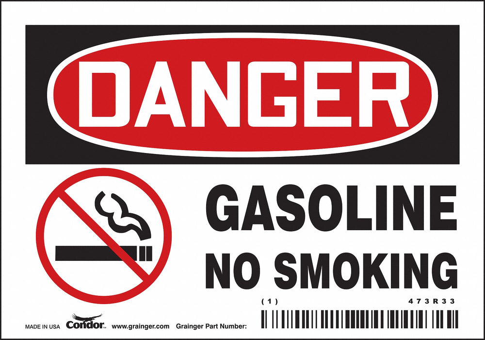 Safety Sign 3 1/2 inx5 in Vinyl