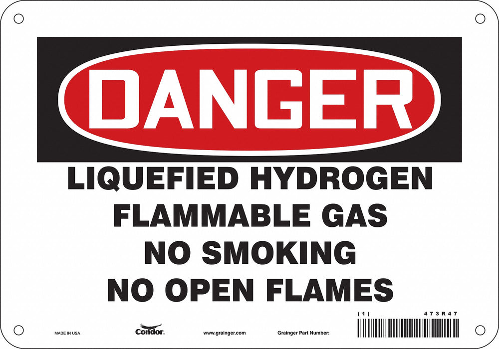 Safety Sign 7 in x 10 in Polyethylene