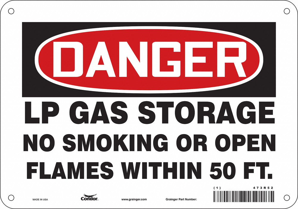 No Smoking Sign 7 in x 10 in Aluminum