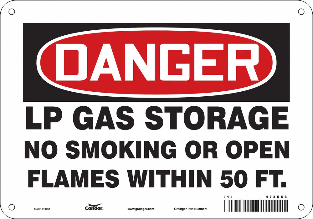 Safety Sign 7 inx10 in Polyethylene