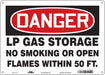 Safety Sign 10 inx14 in Polyethylene