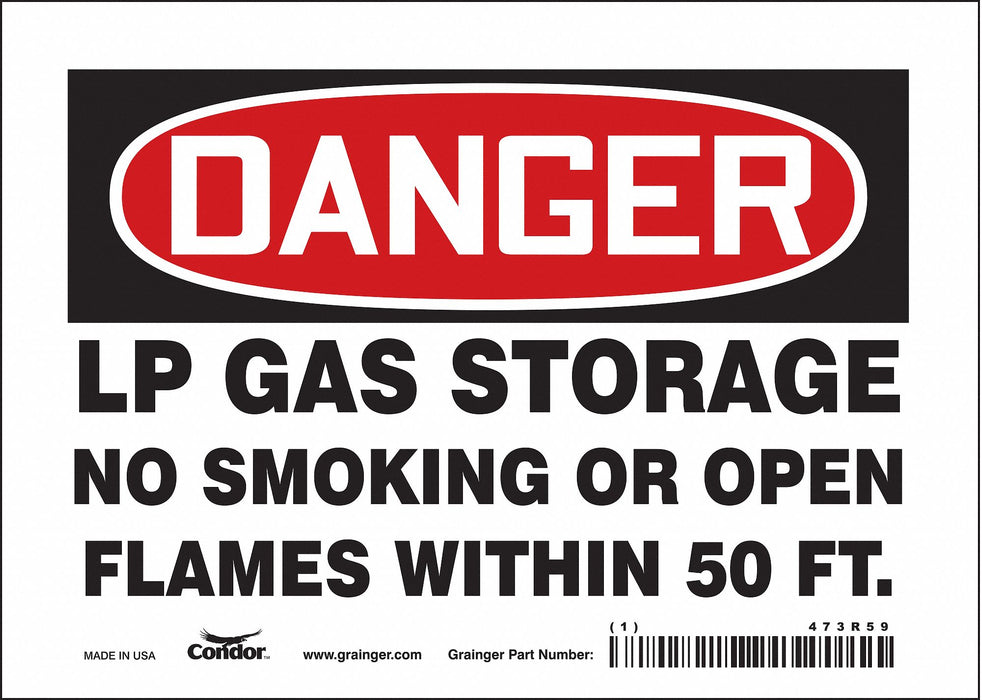 Safety Sign 5 inx7 in Vinyl