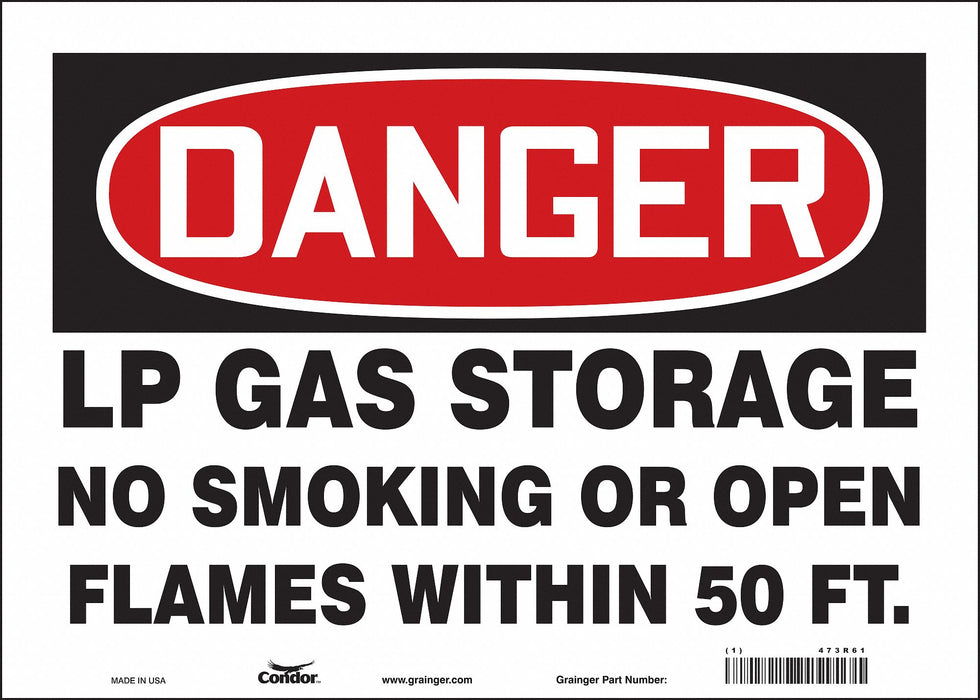 Safety Sign 10 inx14 in Vinyl
