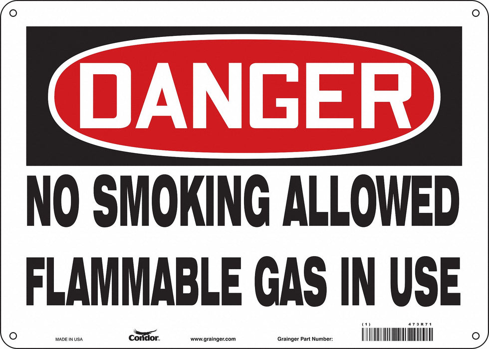 Safety Sign 10 inx14 in Aluminum