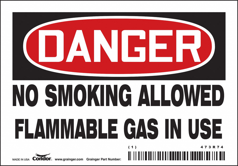 Safety Sign 3.5in x 5in Vinyl