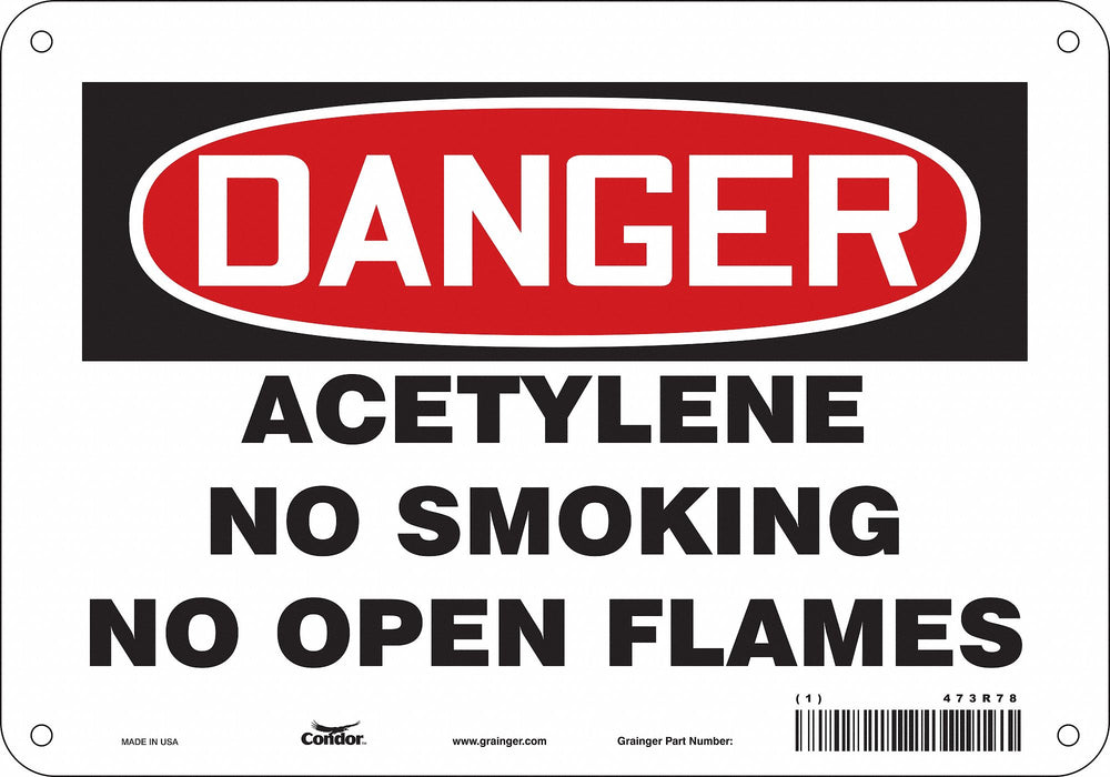 No Smoking Sign 7 in x 10 in Aluminum