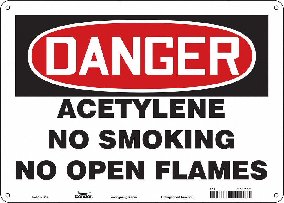 Safety Sign 10 inx14 in Aluminum