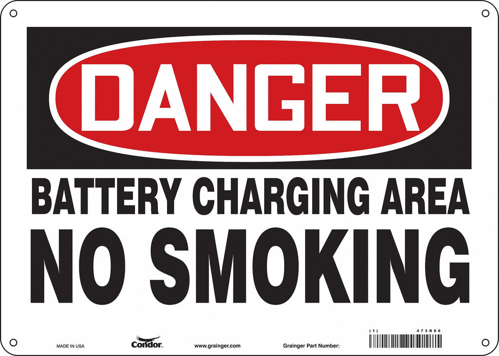 Safety Sign 10 in x 14 in Aluminum