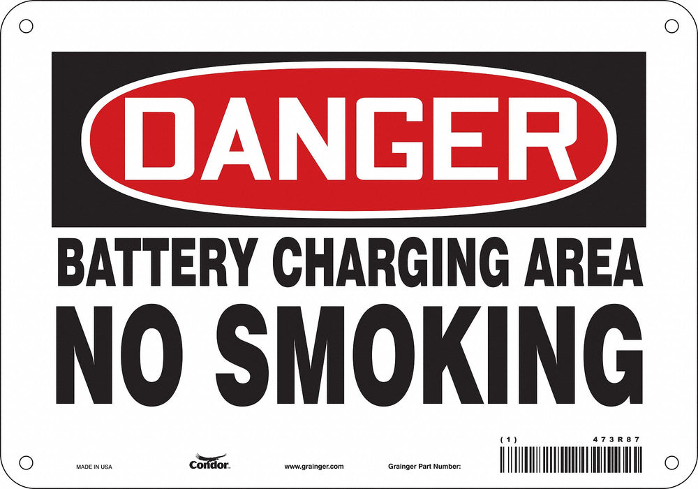 Safety Sign 7 inx10 in Polyethylene