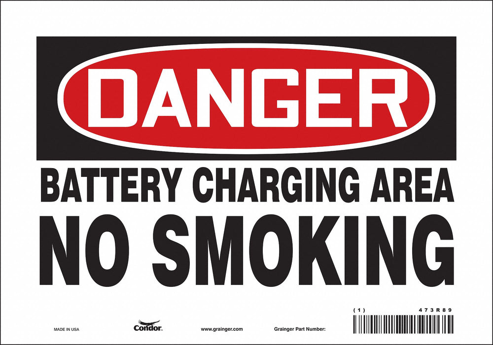 Safety Sign 7 inx10 in Vinyl