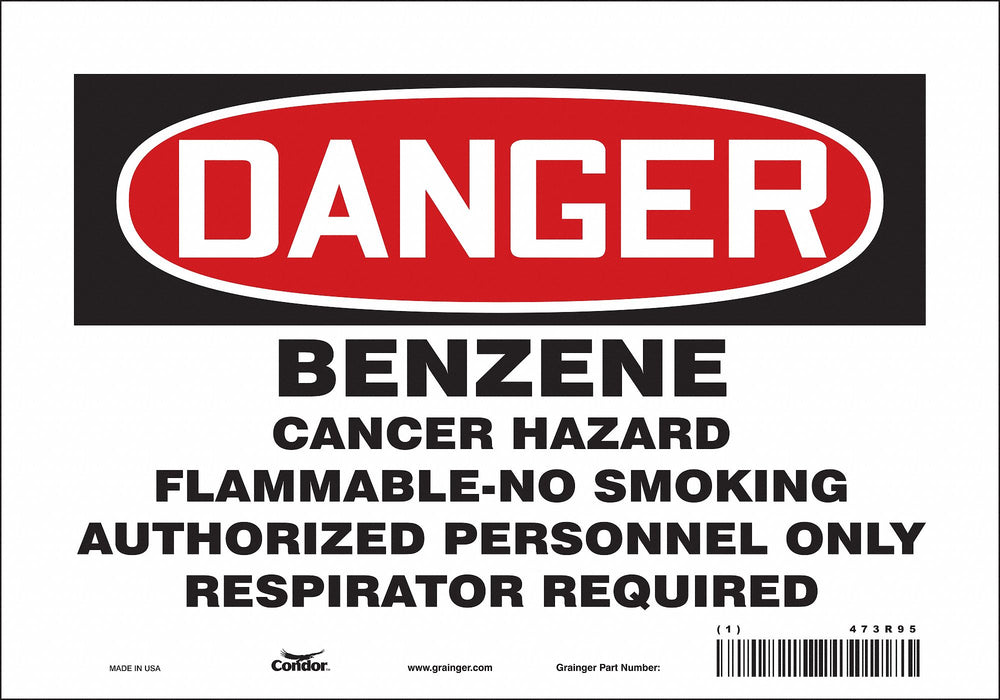 Safety Sign 7 inx10 in Vinyl