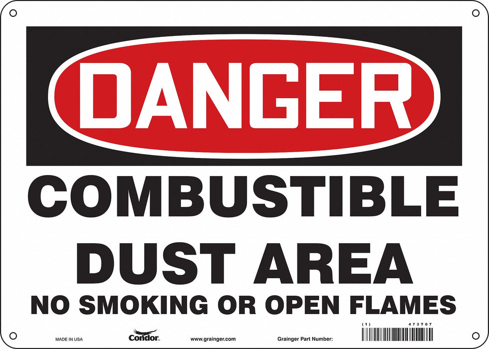 Safety Sign 10 inx14 in Polyethylene