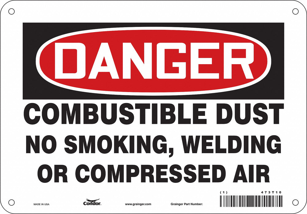Safety Sign 7 in x 10 in Aluminum
