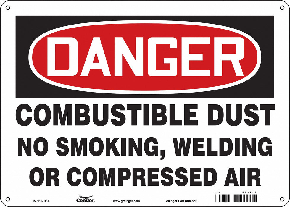 Safety Sign 10 in x 14 in Aluminum