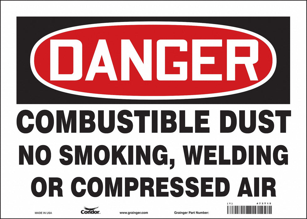 Safety Sign 10 inx14 in Vinyl