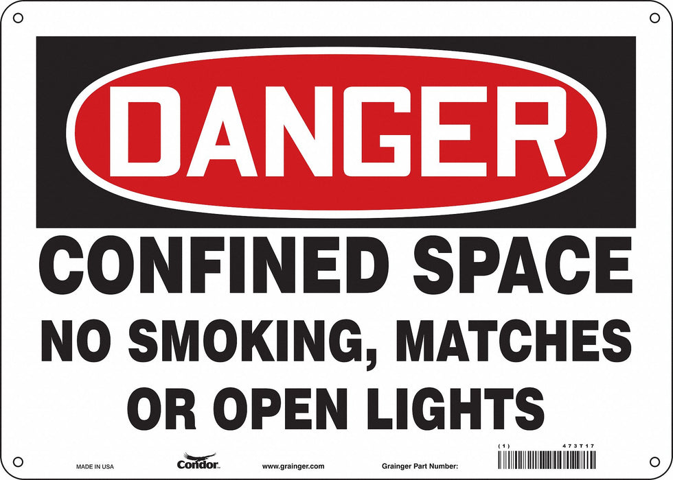 Safety Sign 10 inx14 in Aluminum