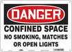 Safety Sign 10 in x 14 in Polyethylene
