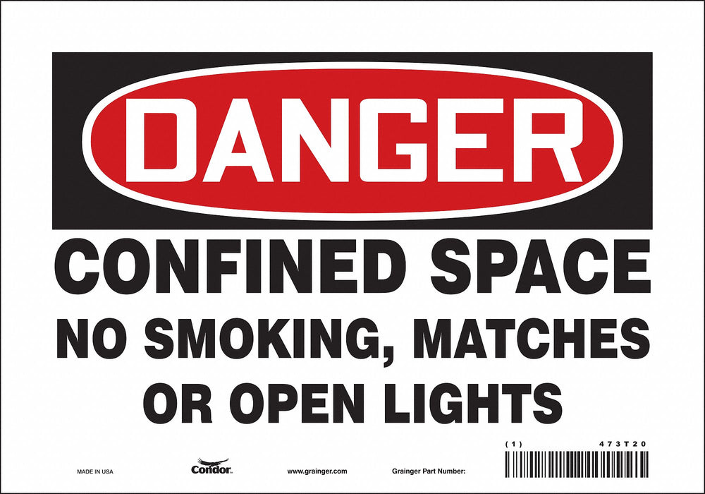 Safety Sign 7 in x 10 in Vinyl