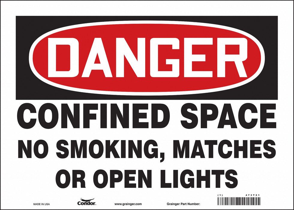 Safety Sign 10 in x 14 in Vinyl