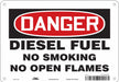 No Smoking Sign 7 in x 10 in Aluminum